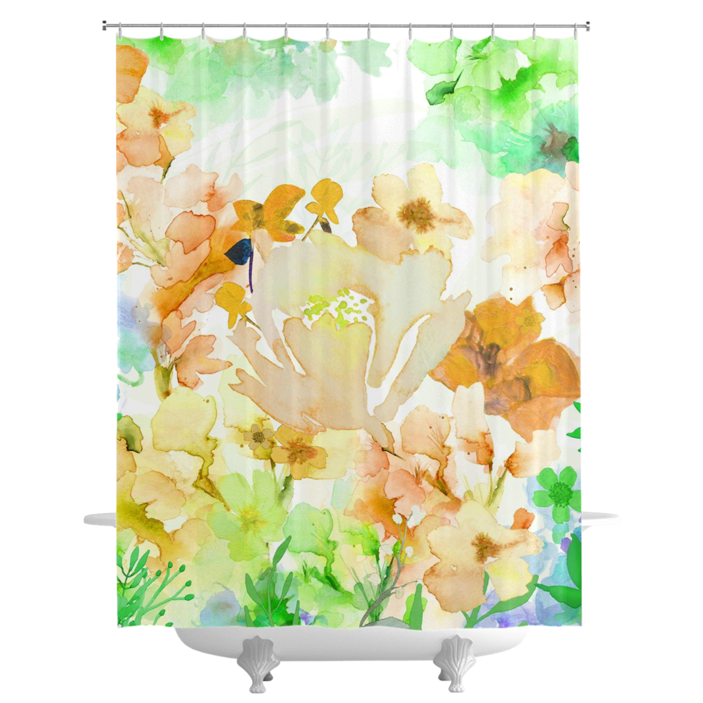 Gracious Garden Shower Curtains - deloresartcanada