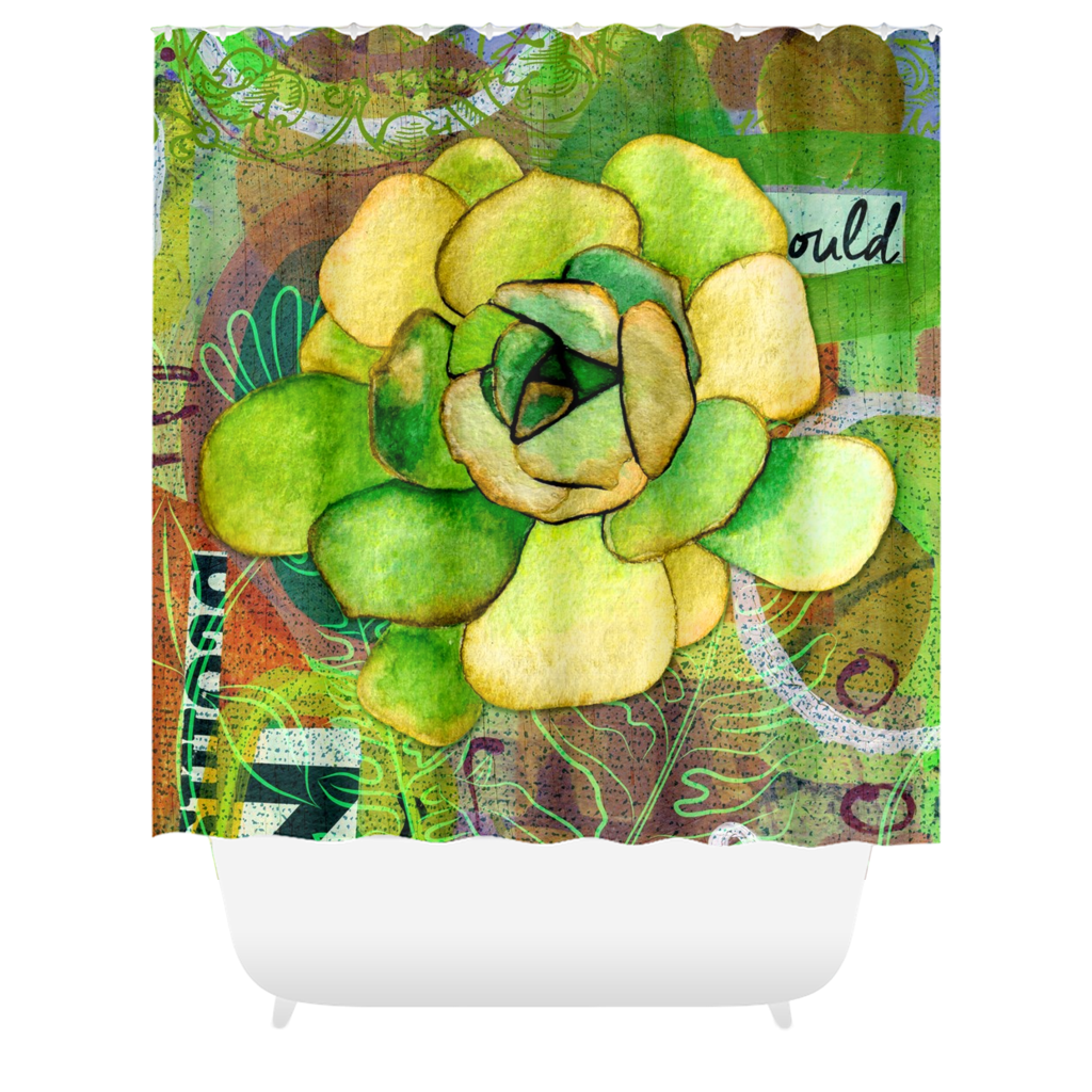 Pietra Rosetta Shower Curtains - deloresartcanada