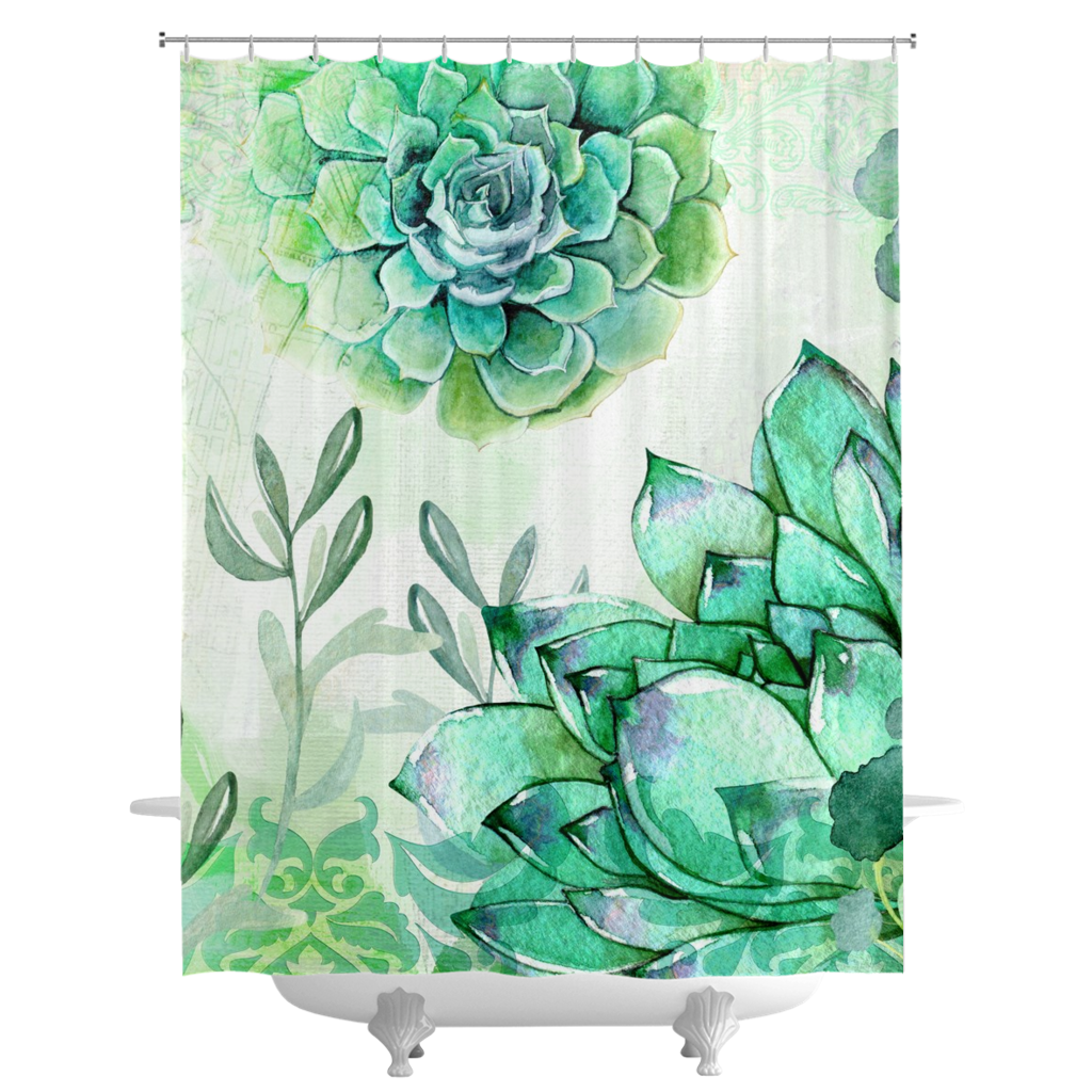 Irish Mint Shower Curtains - deloresartcanada