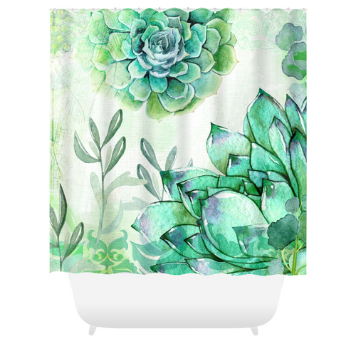 Irish Mint Shower Curtains - deloresartcanada