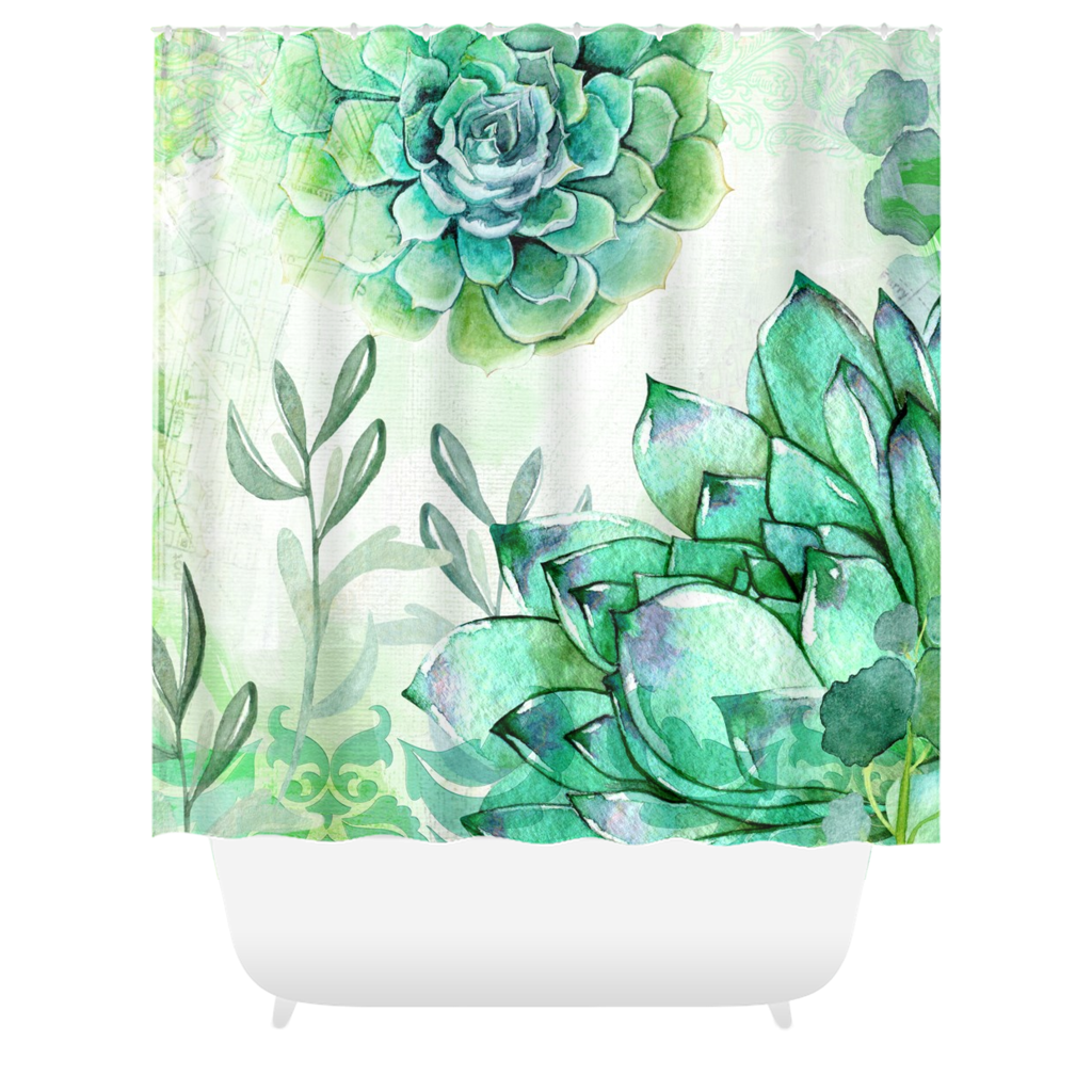 Irish Mint Shower Curtains - deloresartcanada