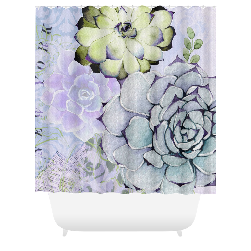 Pekinese Garden Shower Curtains - deloresartcanada