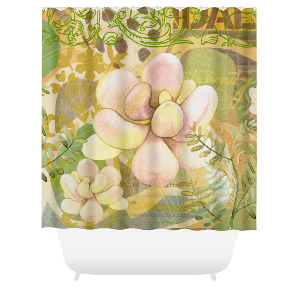 Grenada Garden Shower Curtains - deloresartcanada