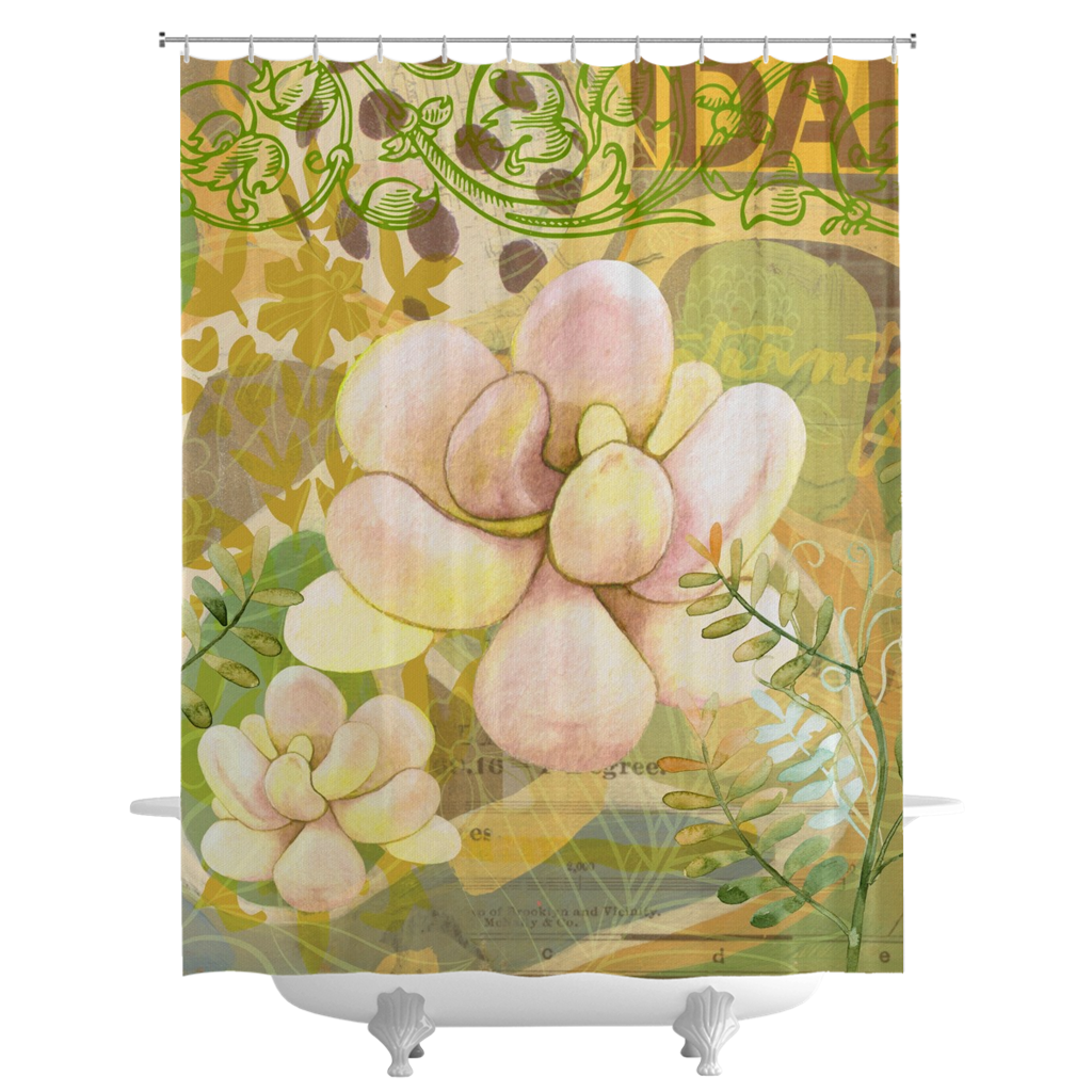 Grenada Garden Shower Curtains - deloresartcanada