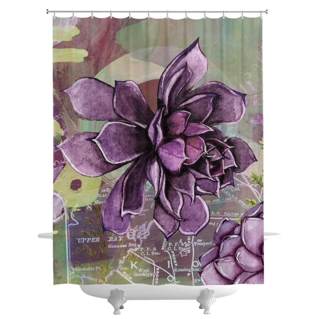 Adella Agave Shower Curtains - deloresartcanada