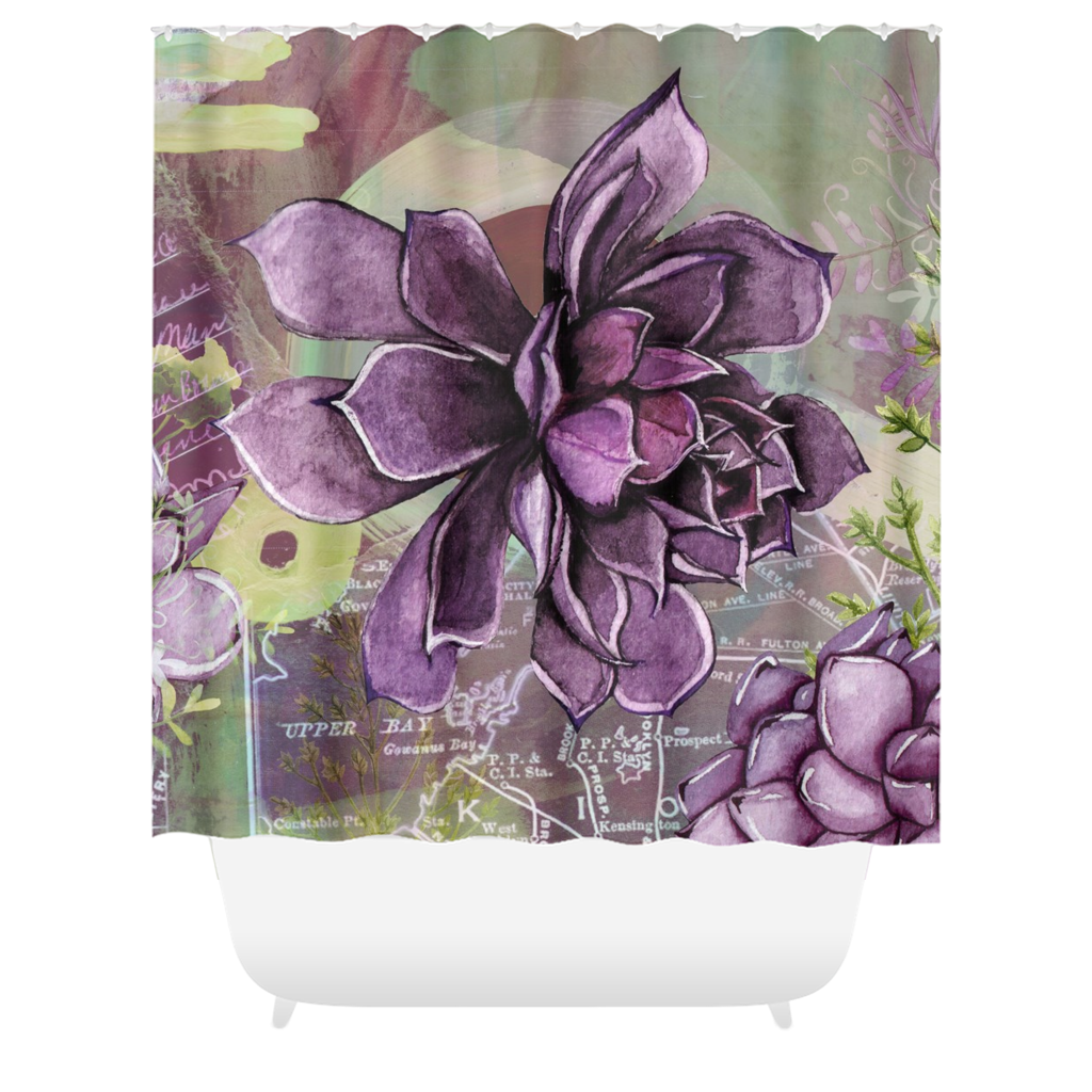 Adella Agave Shower Curtains - deloresartcanada