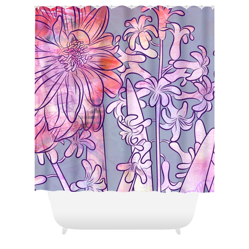 Hyacinth Heaven Shower Curtains - deloresartcanada