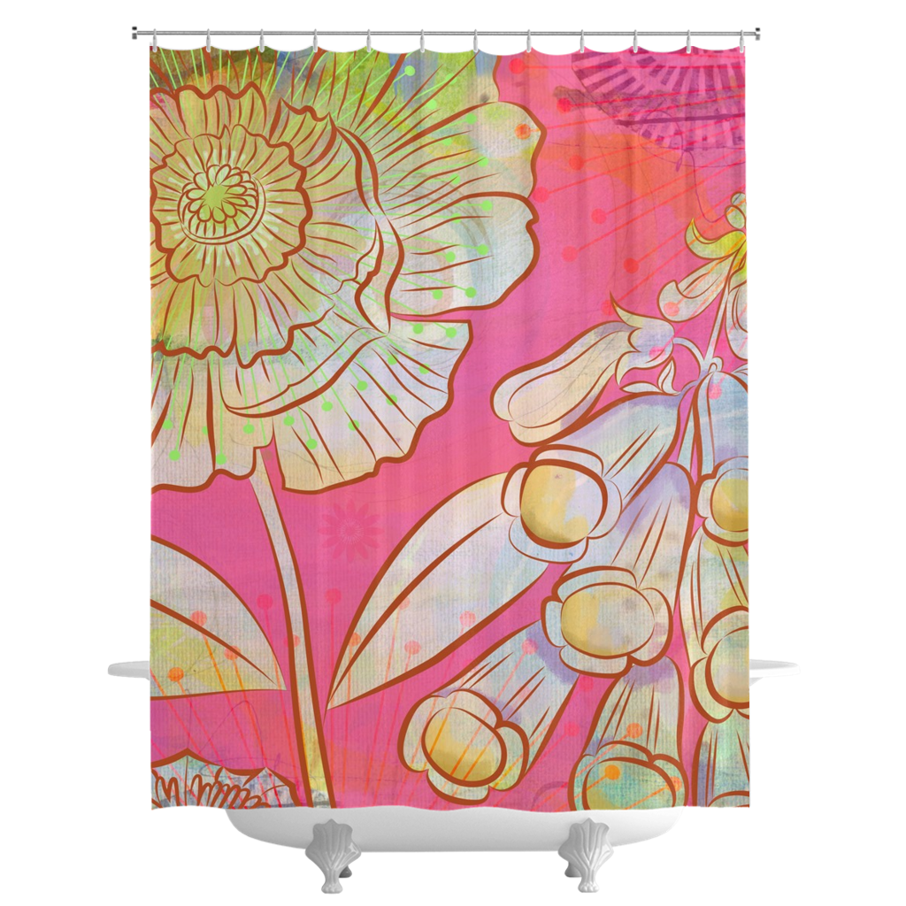 Fresh Cut Flowers Shower Curtains - deloresartcanada