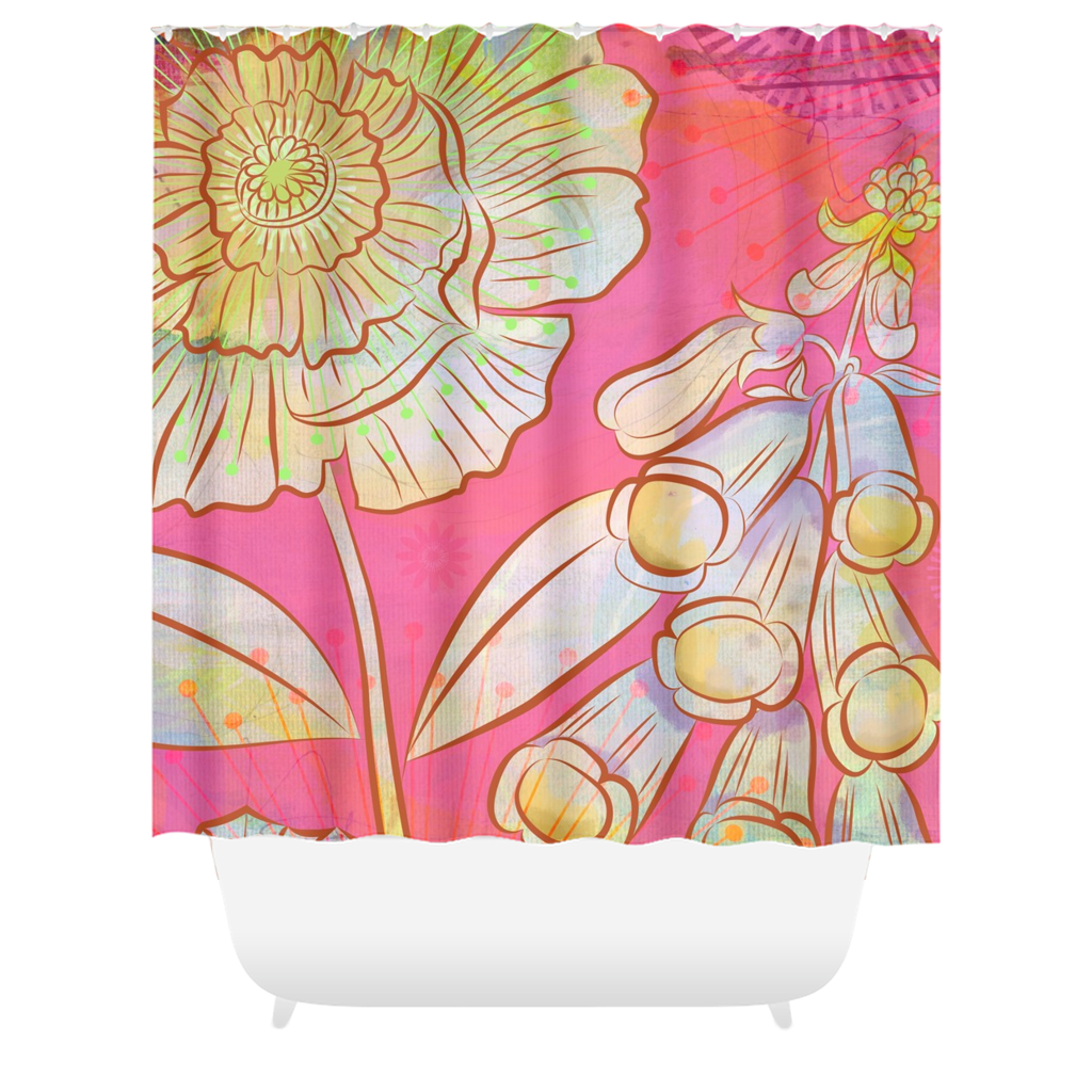 Fresh Cut Flowers Shower Curtains - deloresartcanada