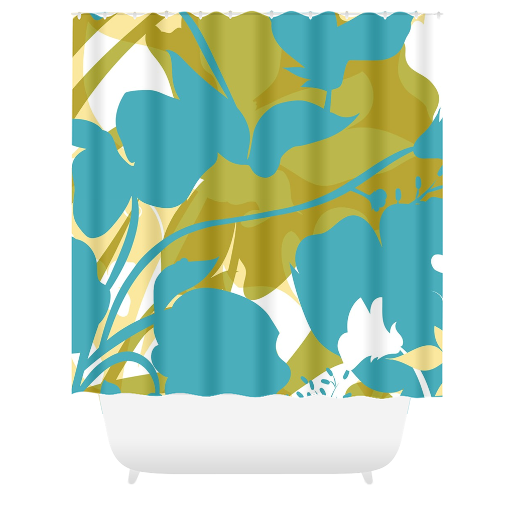 Sweet Pea Silhouette Shower Curtains - deloresartcanada