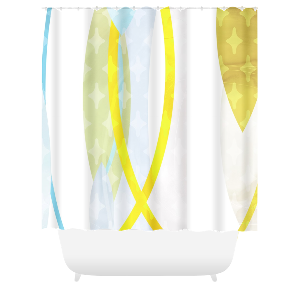 Side by Side Shower Curtains - deloresartcanada