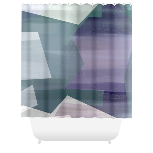Satin Symmetry Shower Curtains - deloresartcanada