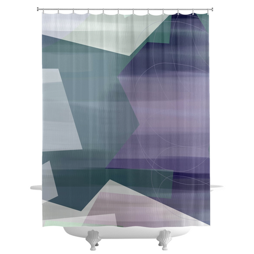 Satin Symmetry Shower Curtains - deloresartcanada