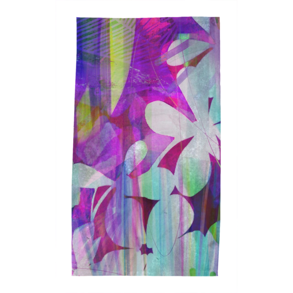 Jungle Fever Tea Towel (Purple/Magenta) - deloresartcanada
