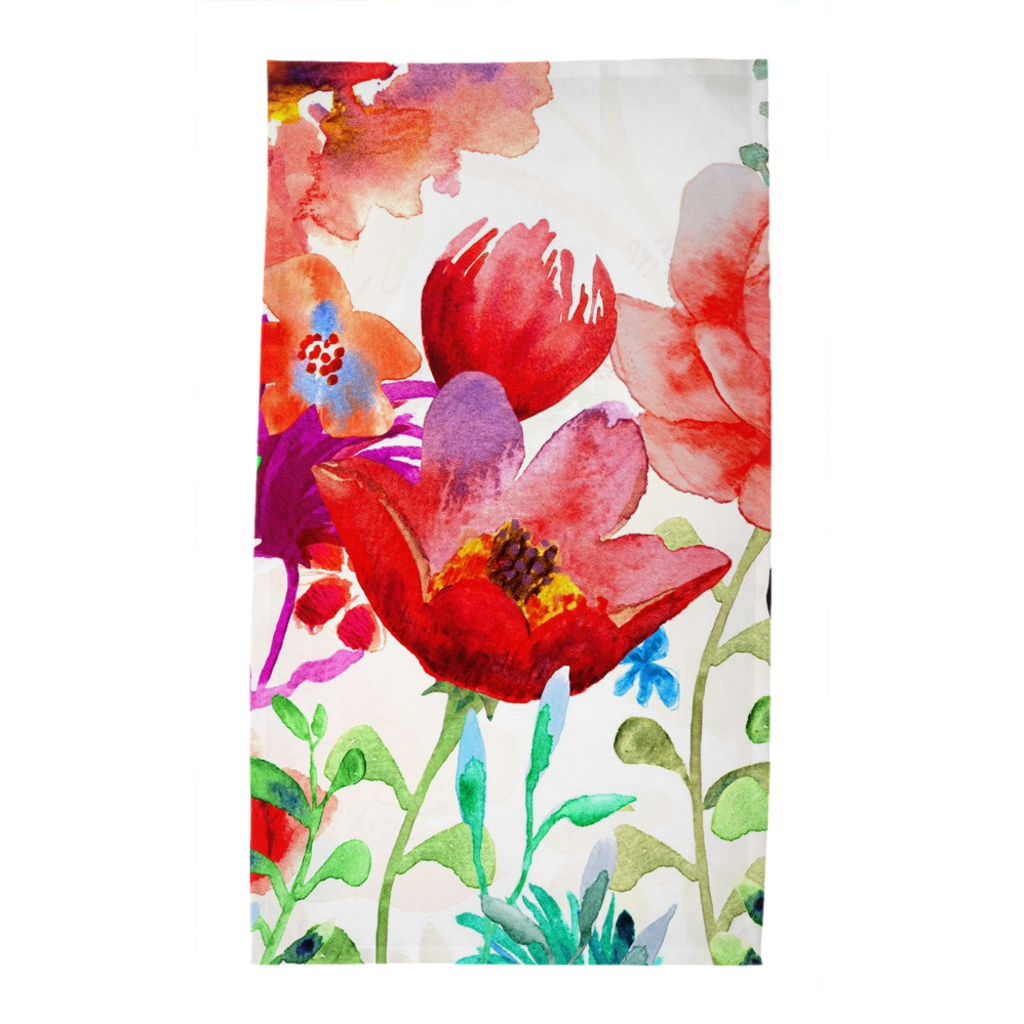 Summer Garden Tea Towel - deloresartcanada