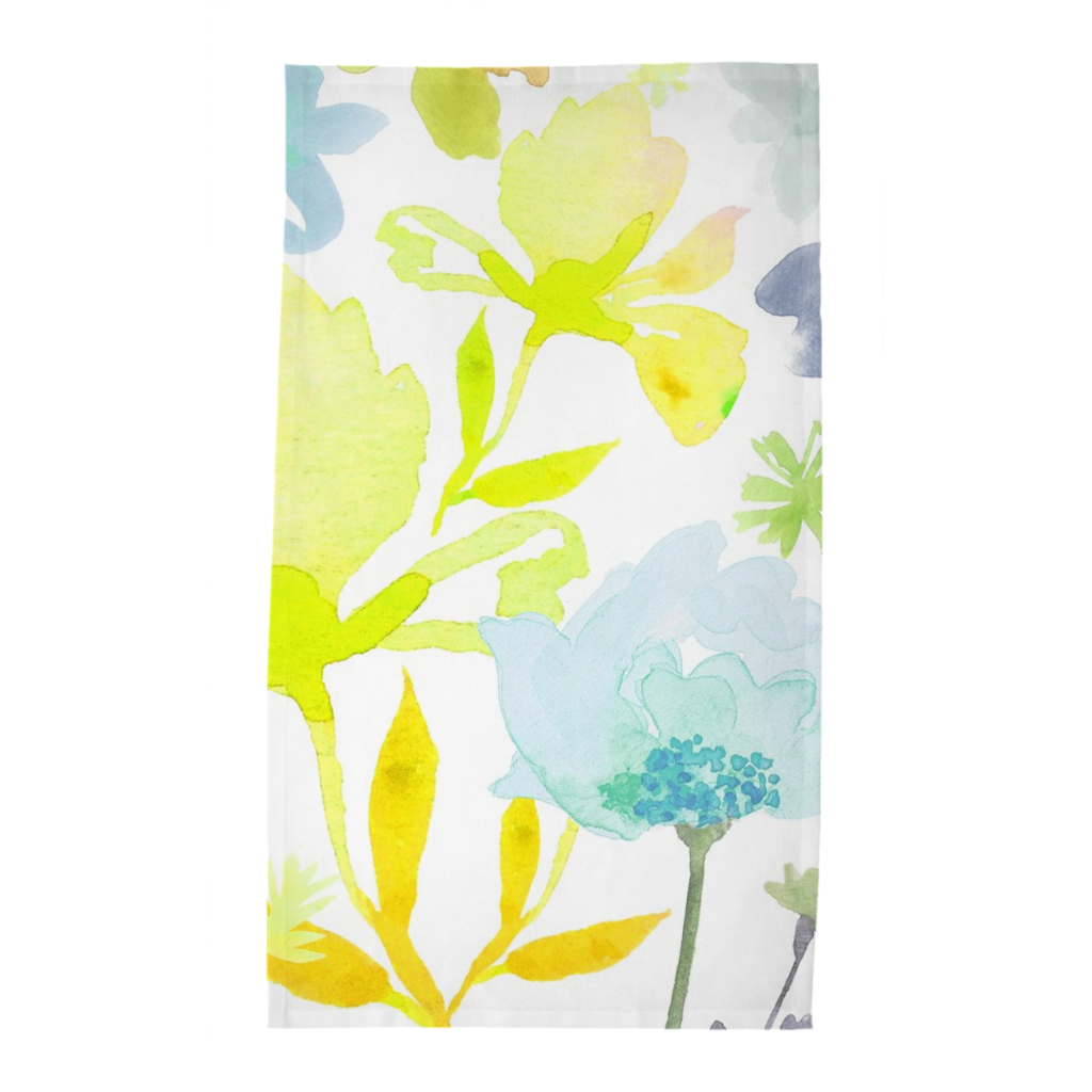 Dreamy Garden Tea Towel (yellows) - deloresartcanada