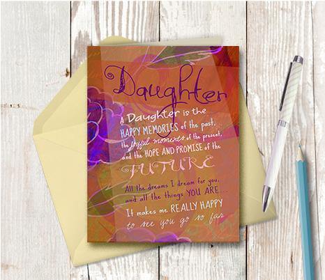 0187 Daughter Older Note Card - deloresartcanada