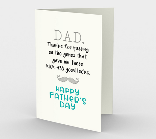 1074.Dad, Thanks for the Genes  Card by DeloresArt - deloresartcanada