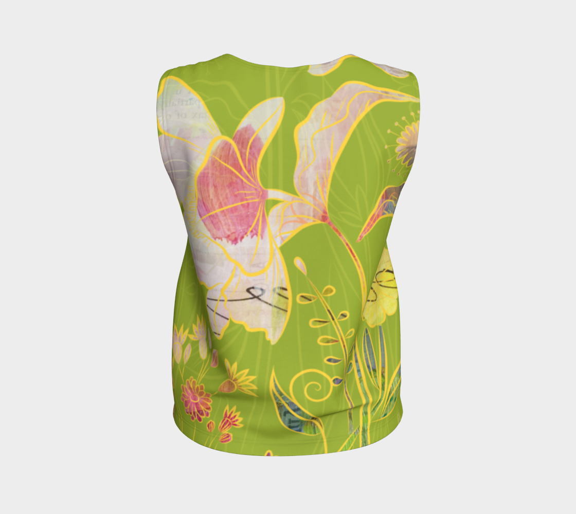 Subtle Soriya Loose Tank in Green - deloresartcanada