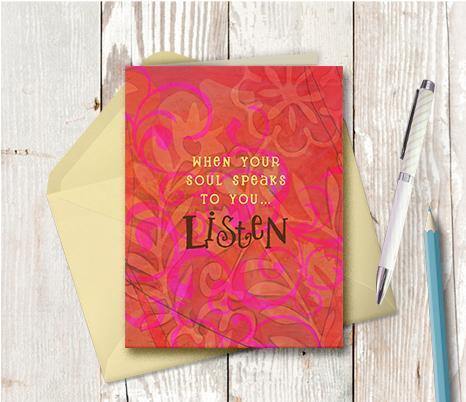 0198 Soul Speaks Note Card - deloresartcanada