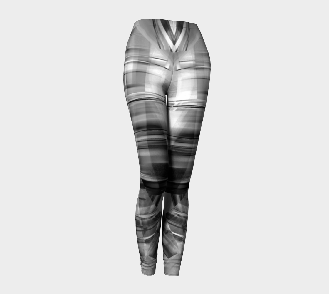 Tartan Cliffs Black Leggings by Deloresart - deloresartcanada
