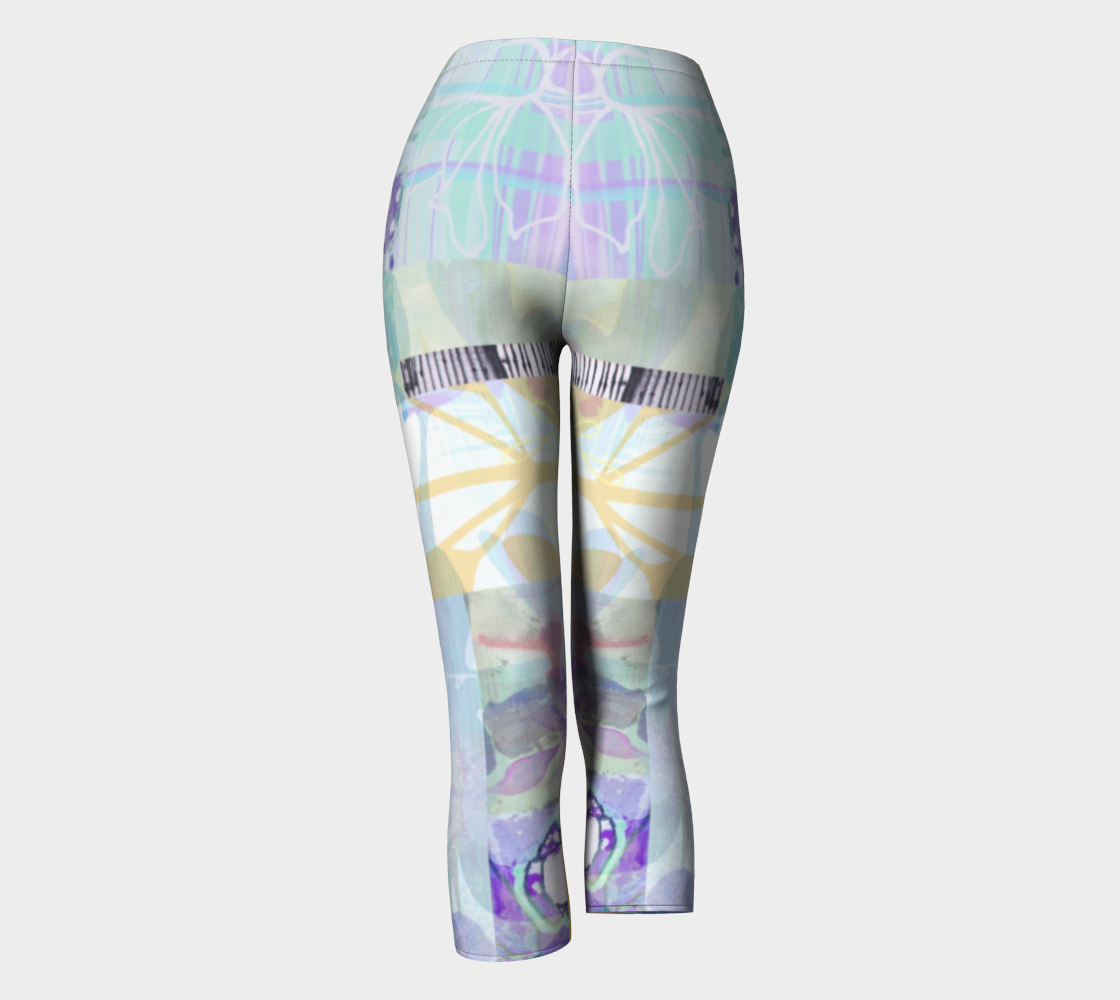 Kindred Leaf Collage Capris by Deloresart - deloresartcanada