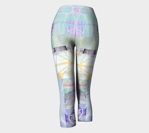Kindred Leaf Collage Capris by Deloresart - deloresartcanada