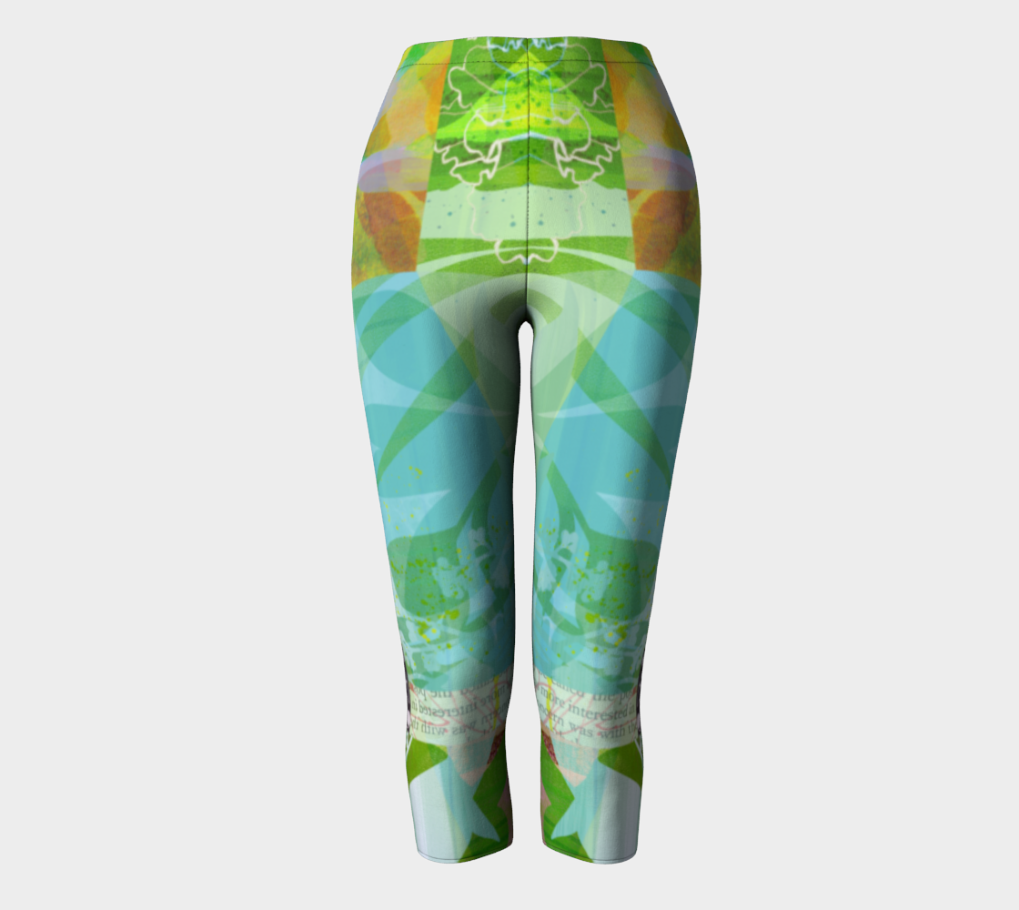 Abounding Alder Collage Capris by Deloresart - deloresartcanada