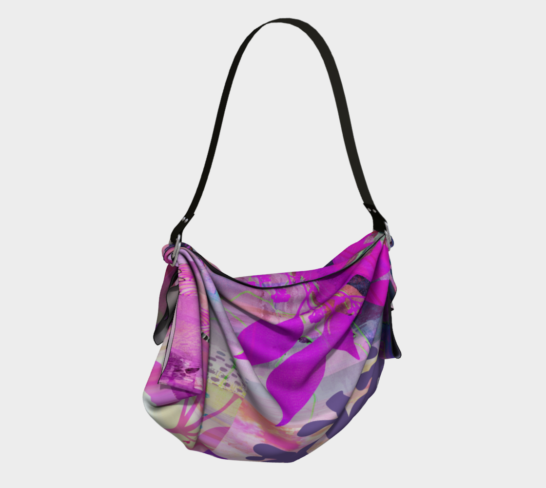 Verdant Island Magenta Origami Tote by Deloresart - deloresartcanada