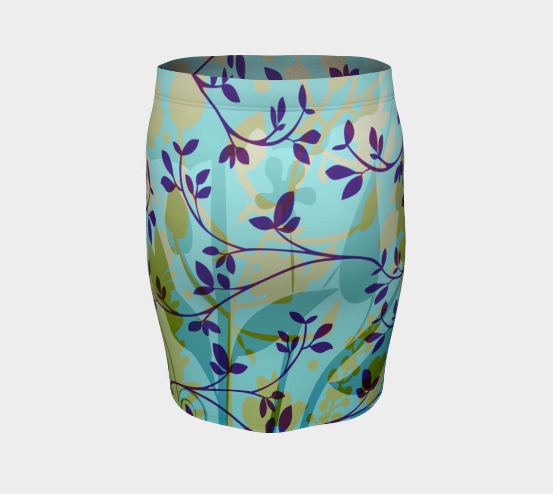 Fanciful Forest Fitted Skirt by Deloresart - deloresartcanada