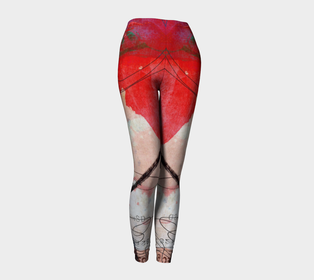 Red Panic Leggings by Deloresart
