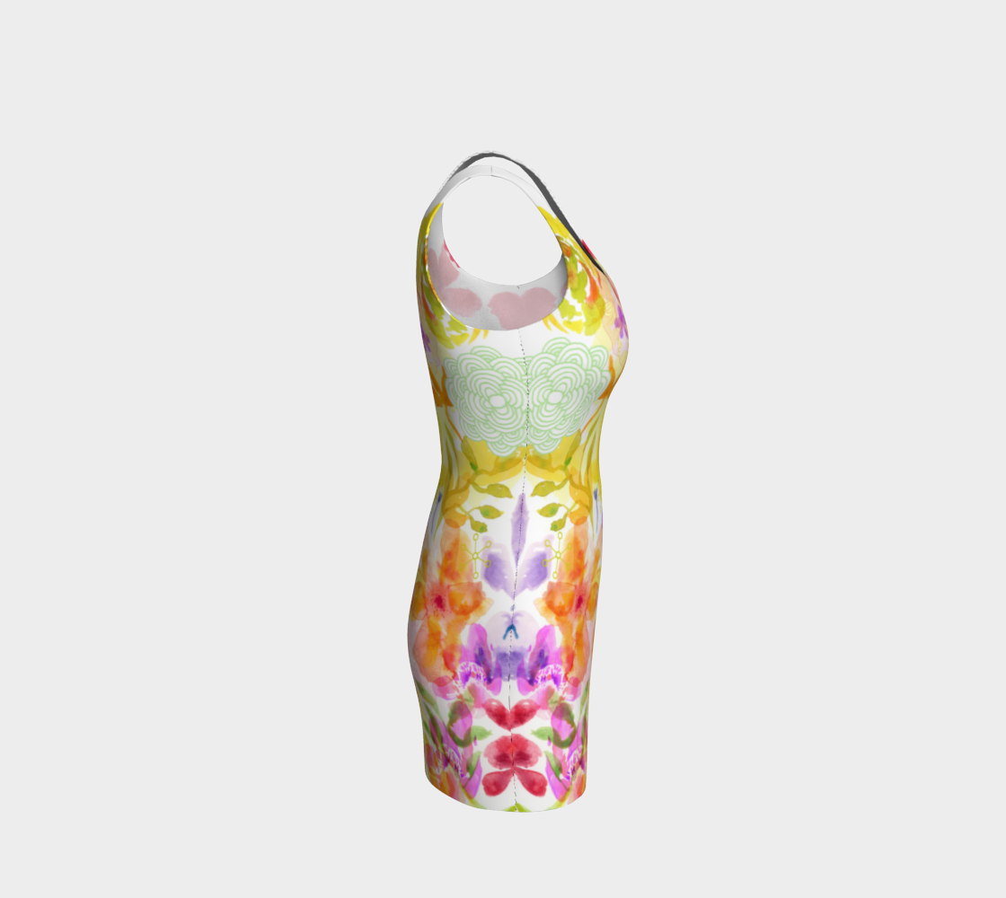 Victoria Blooms Bodycon Dress by Deloresart