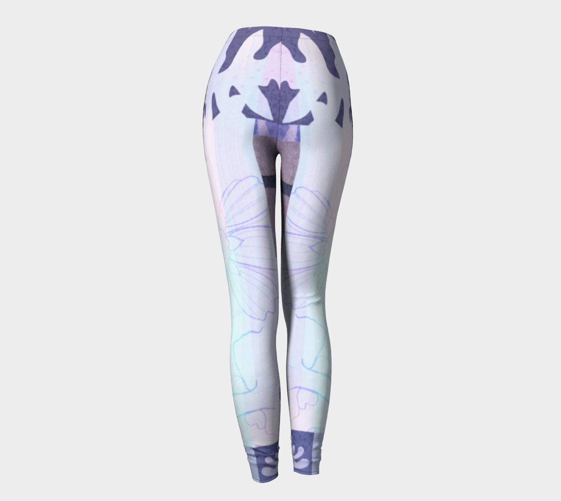 Trailing Petals Collage Leggings by Deloresart - deloresartcanada