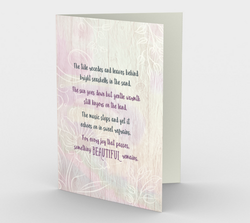 0620 The Tide Recedes Sympathy Card by Deloresart - deloresartcanada