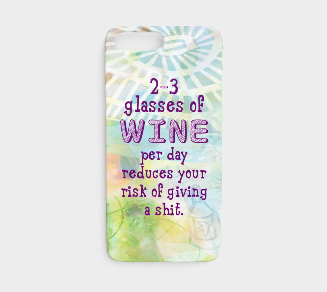 873 Three Glasses Of Wine Per Day Device Case - deloresartcanada