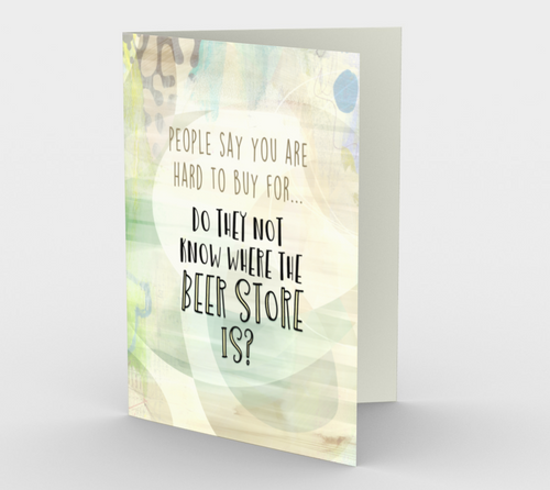 1265 Where to Buy Beer for Dad Card by Deloresart - deloresartcanada
