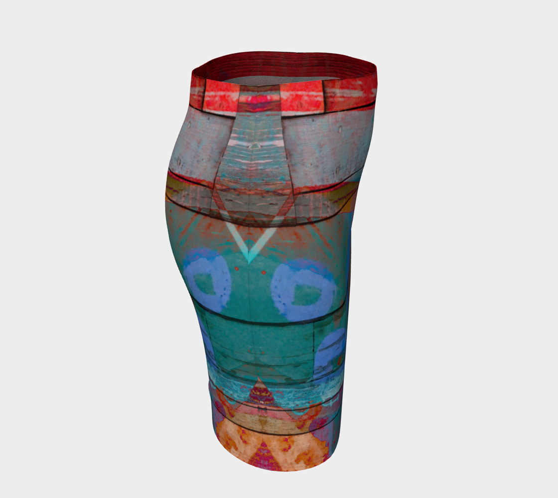 Drinking Rum Fitted Skirt by Deloresart - deloresartcanada