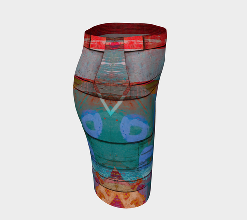 Drinking Rum Fitted Skirt by Deloresart - deloresartcanada
