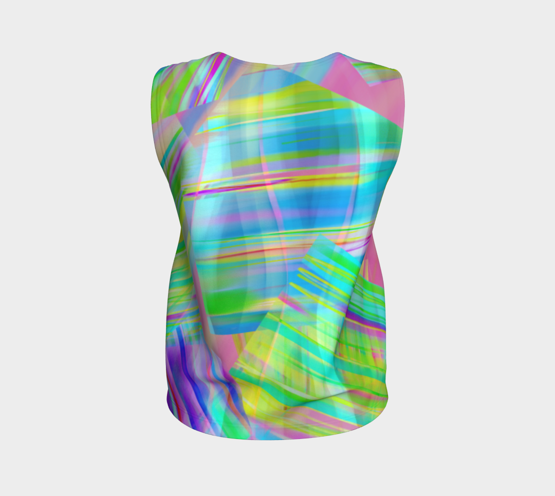 Tartan Cliffs Loose Tank in Greens and Purples - deloresartcanada