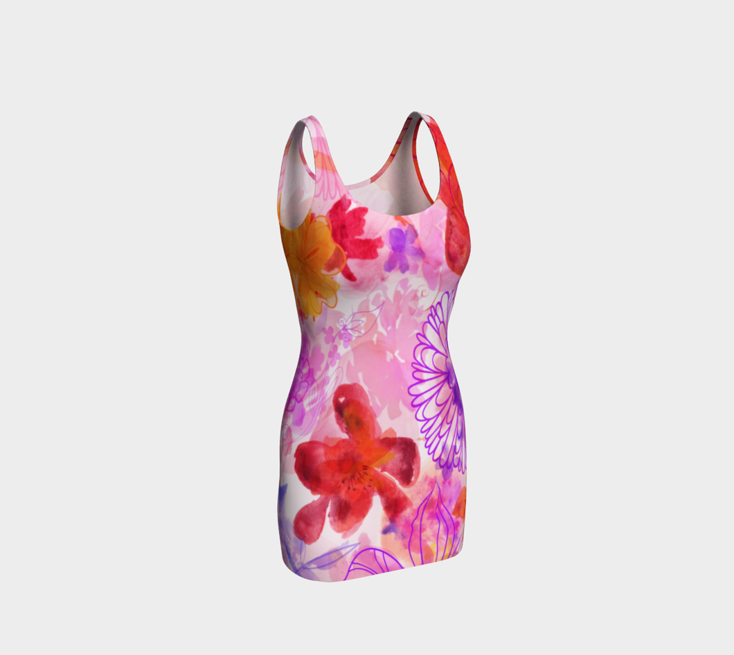 Bouquet of Dreams Bodycon Dress by Deloresart