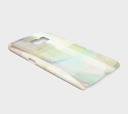 Del 490D Square Off Textured Purples And Greens Device Case - deloresartcanada