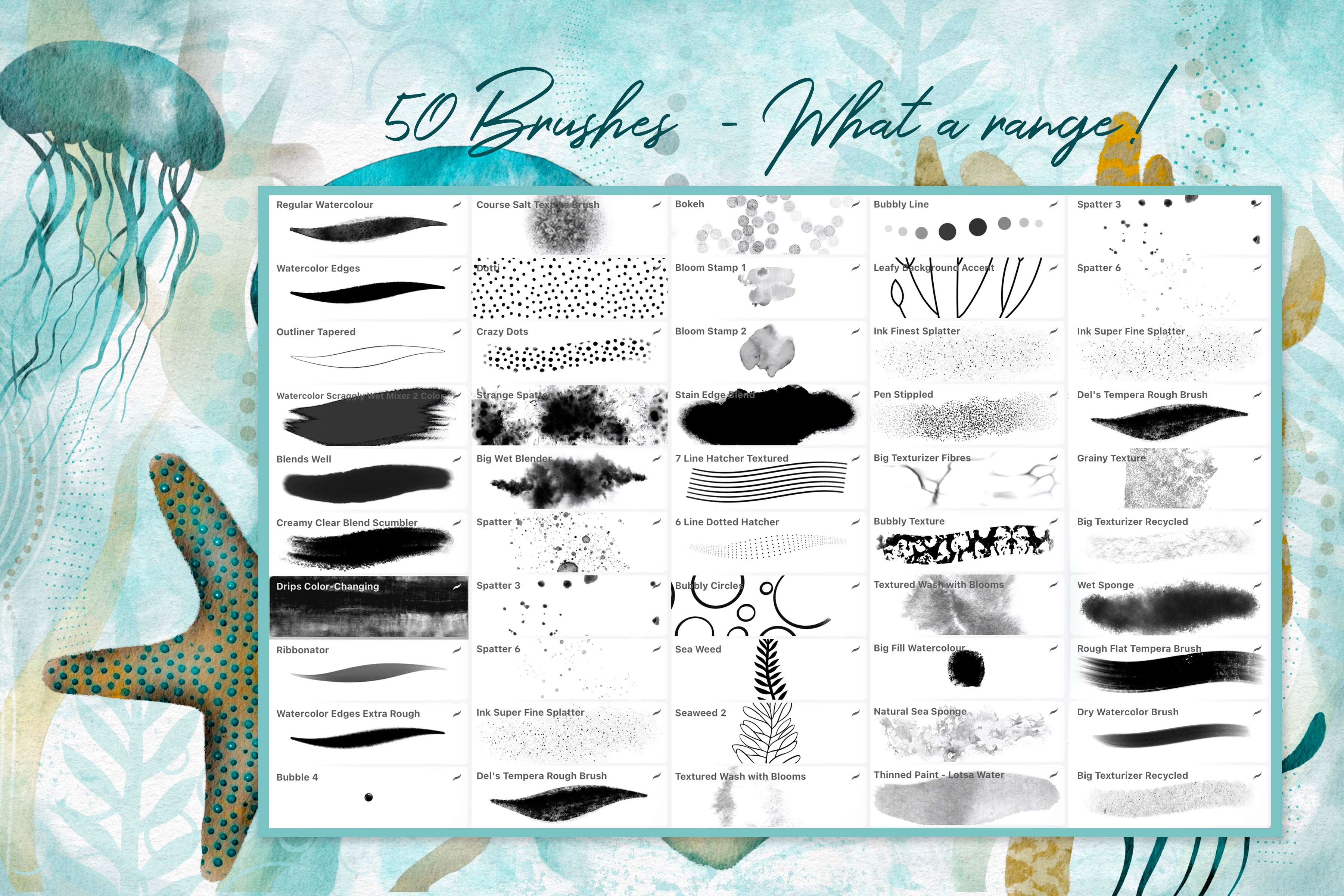 Volume 095 - Underwater Seaworld Stamp and Watercolour Brushes