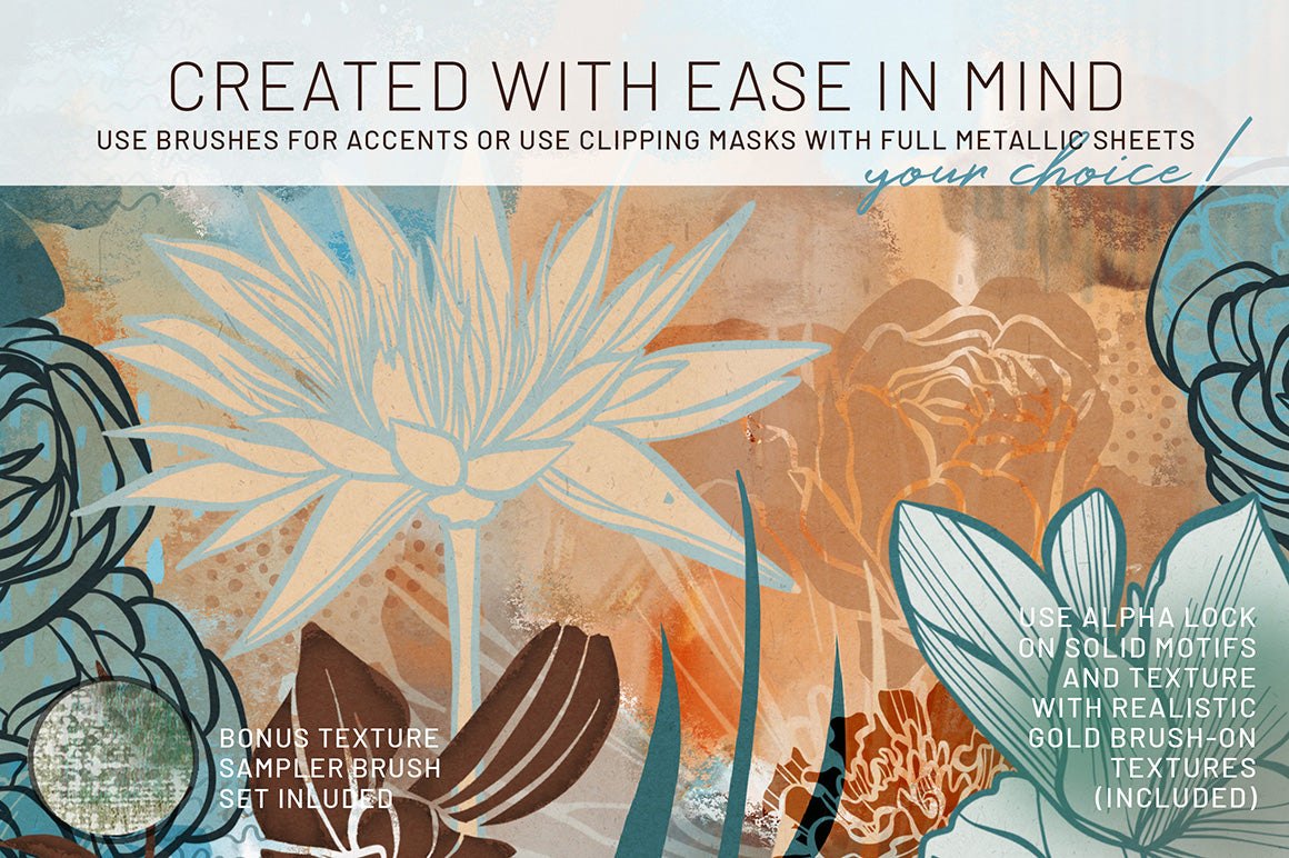 Volume 48 - Procreate Floral Brush Stamps 10