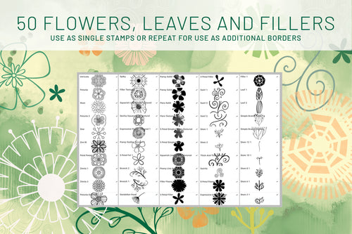 Volume 032 - Massive Collection Zen Inspired Brushes and Borders - deloresartcanada