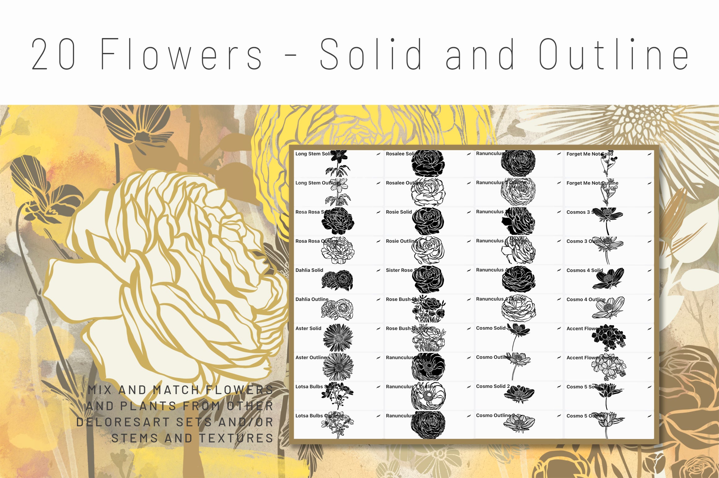 Volume 041 - Procreate Floral Brush Stamps 7
