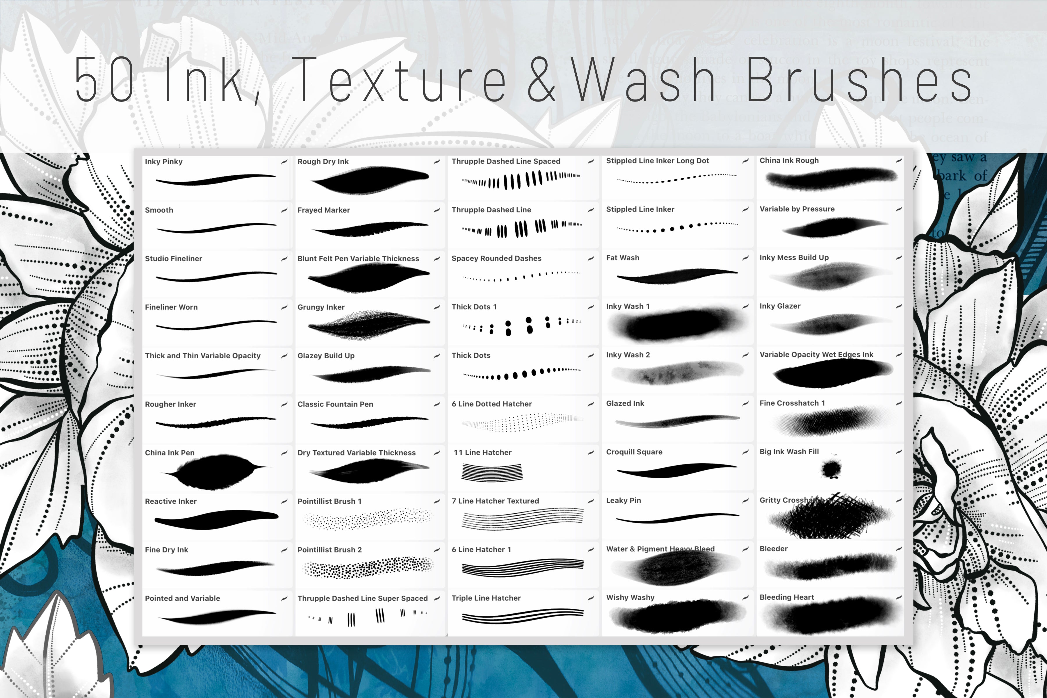 Volume 62 - Inky Business Procreate Brush Set