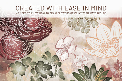 Volume 026 - Floral Procreate Stamp Brushes 3 - deloresartcanada