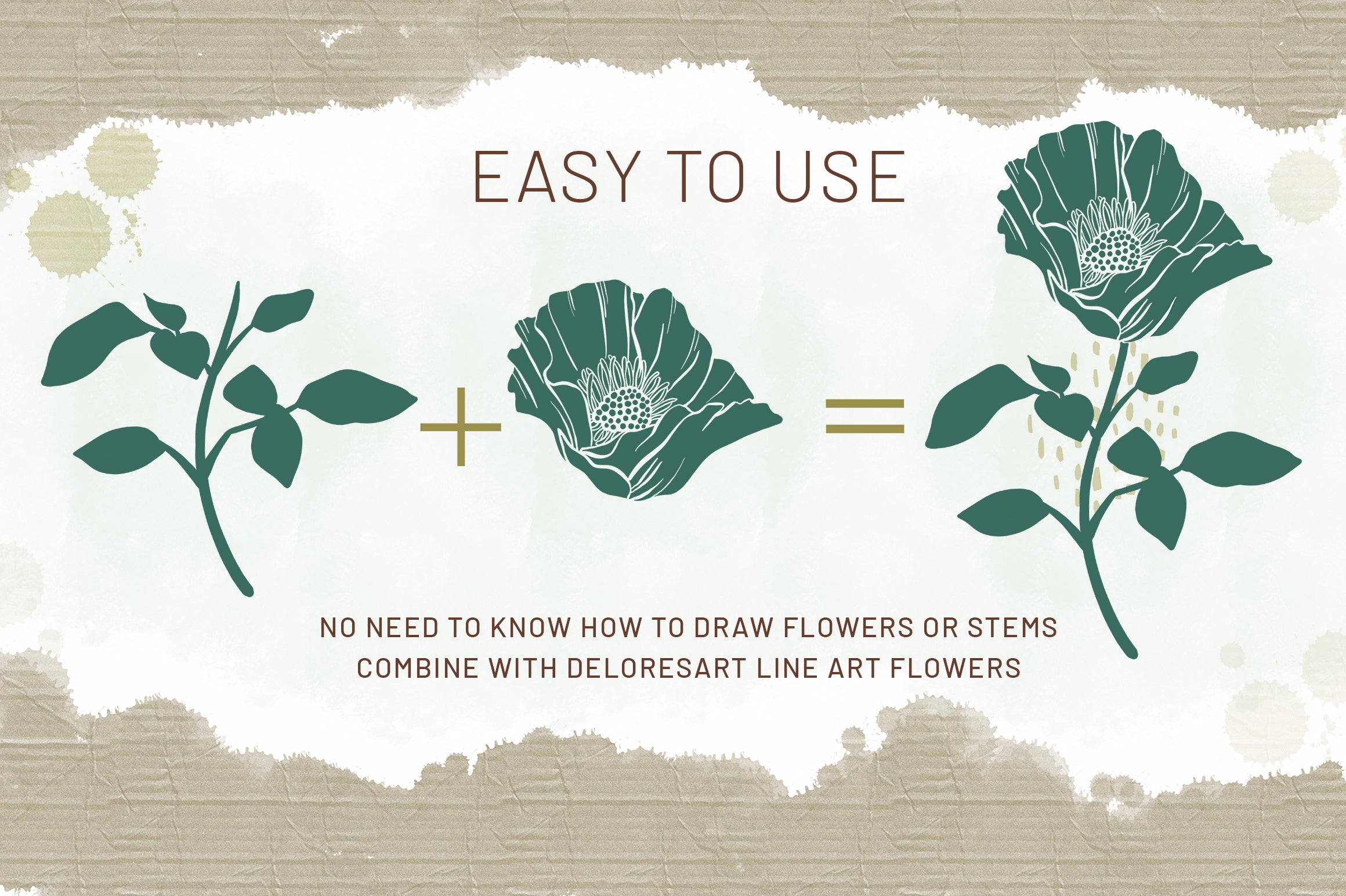 Volume 28 Silhouette Stems Procreate Stamp Brushes
