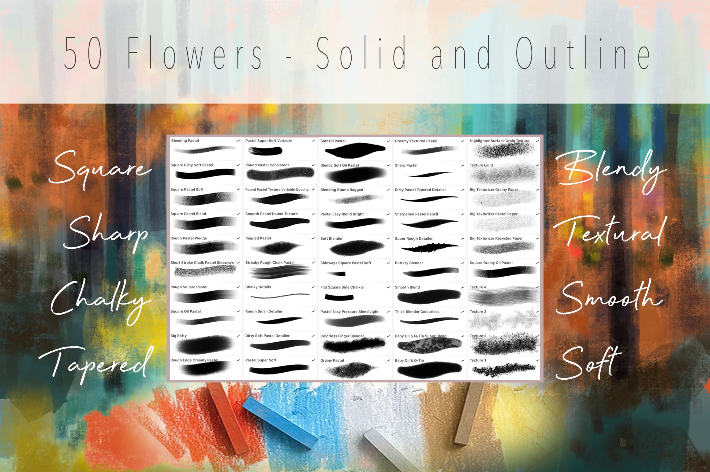Volume 052 - Pastel Mega Brush Set for Procreate