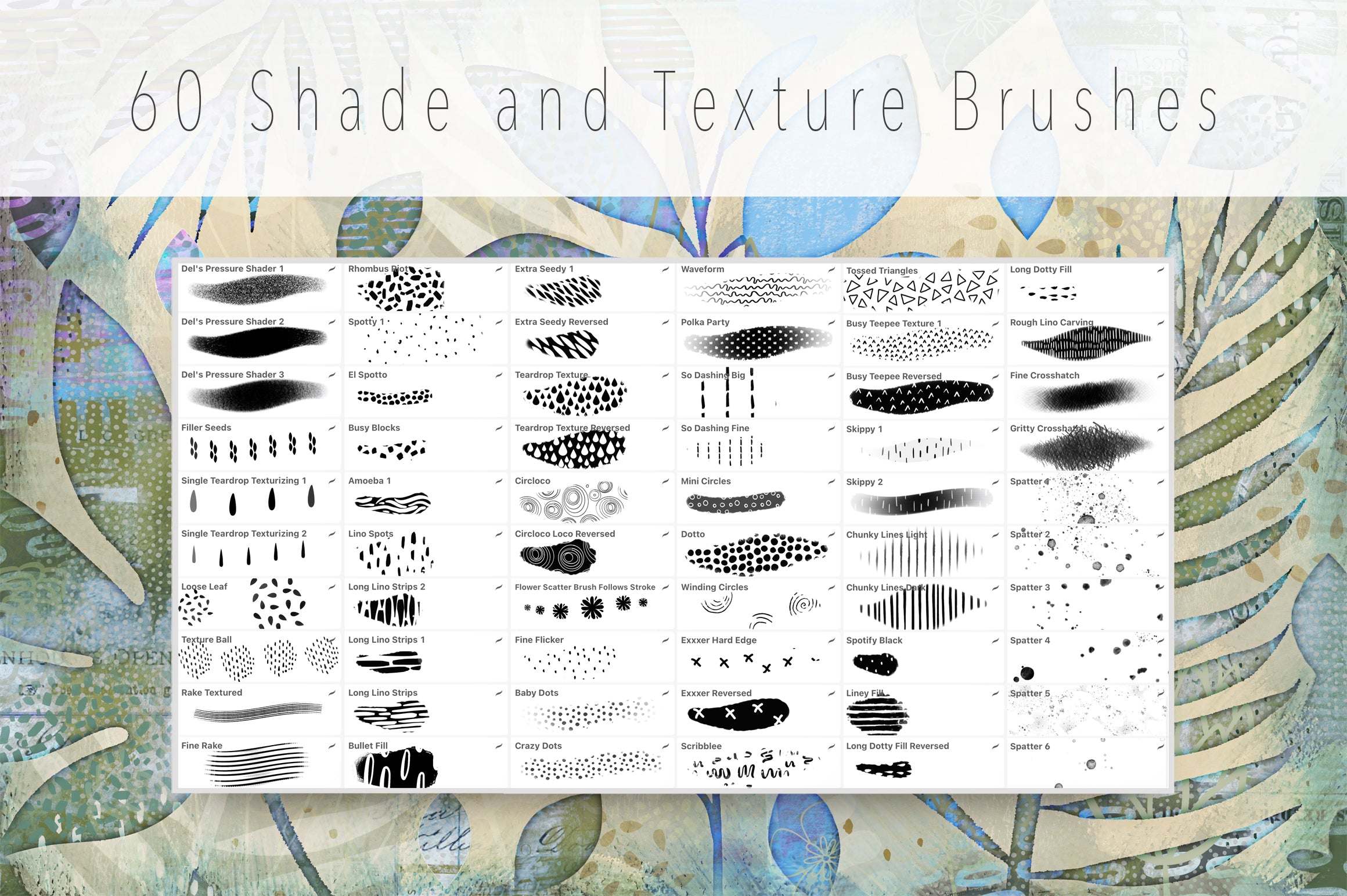 Volume 40 - Massive Shader and Texture Procreate Brush Set